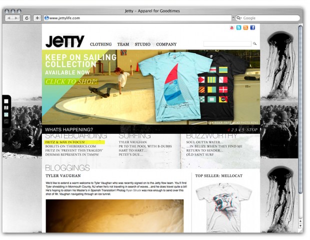 nick zegel web design jetty clothing graphic