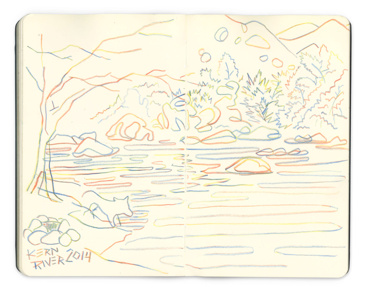 Nick Zegel Kern River Drawing 2014