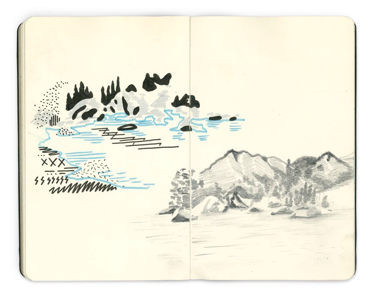 Nick Zegel Kern River Drawing 2014